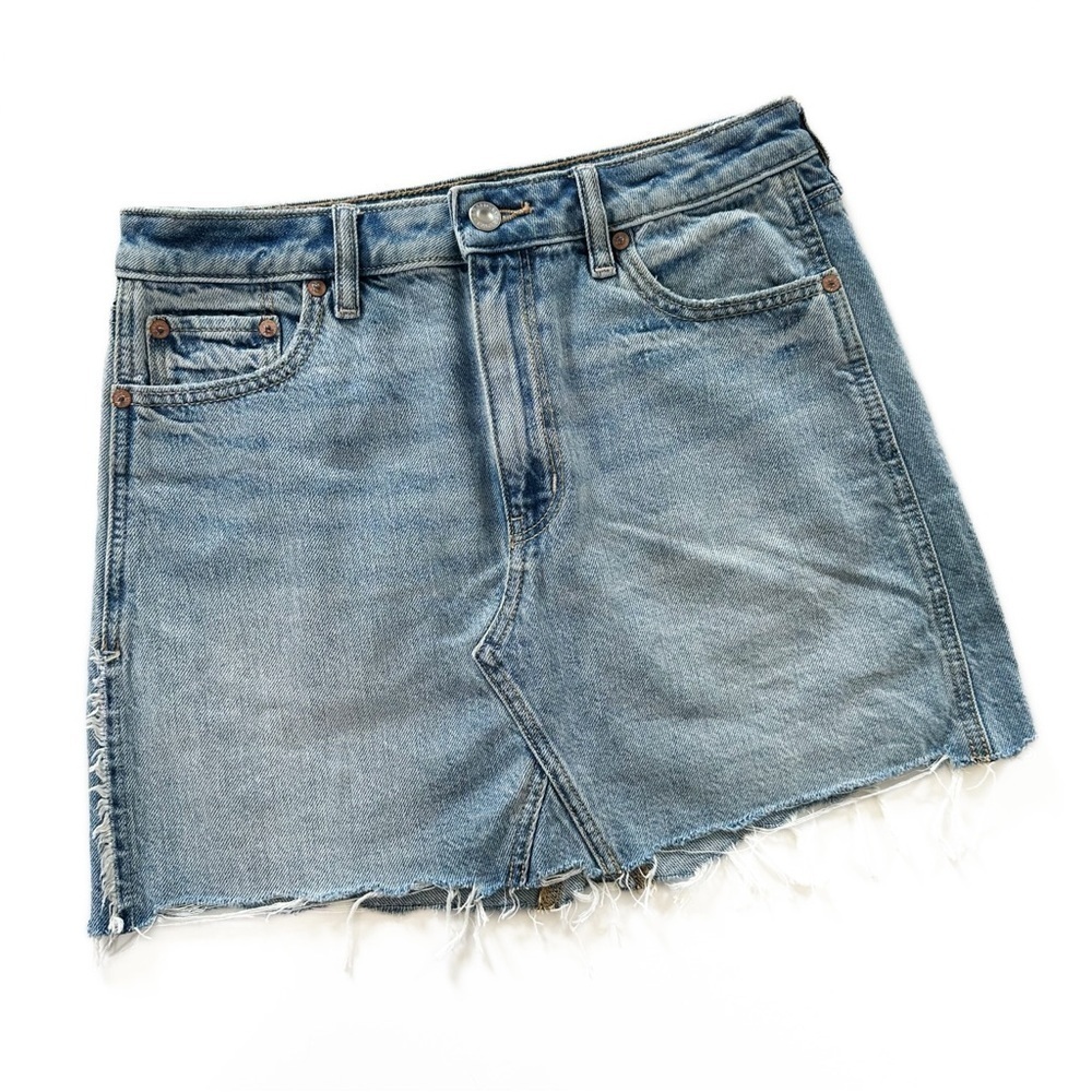 American Eagle Women’s 4 Super High Rise A Line Denim Mini Skirt